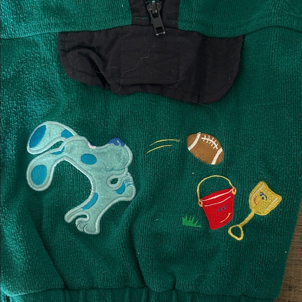 Kids Teal and Navy Sweatshirt vintage y2k 90s - Picture 2 of 2